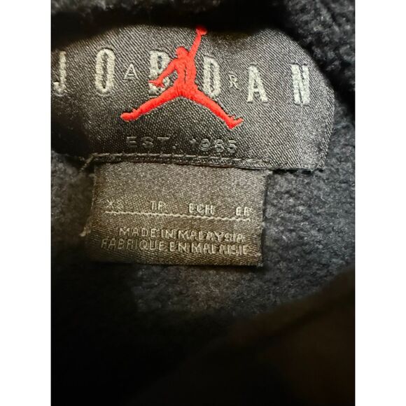 Nike Air Jordan Men's MJ Flight MVP OK Graphic Fleece Hoodie Black XS - Picture 9 of 9